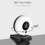 1080P 2K HD Webcam With Ring Light – Autofocus – USB Driver Free – Noise Reduction Mic For PC - Image 3