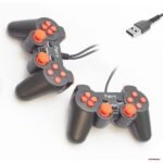 Point Analog Wired Double Controller For PC, Black orange - PT707 - Image 2
