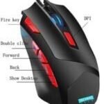 TechnoZone V 35 Gaming Mouse ماوس V35 من تكنو زون، قابل للبرمجة مع 9 ازرار وسرعة 4800 نقطة لكل بوصة ومصابيح ليد 3000 اطار في الثانية مع CD متعدد الاستخدامات - اسود - Image 3