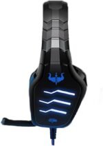 OVLENG GT86 3D Surround Sound LED GAMING Headset With Noise Cancelling Foldable Microphone for PC / Mobile / PS4 / PS5 Blue - 2725610704886 - Image 2
