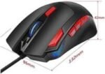 TechnoZone V 35 Gaming Mouse ماوس V35 من تكنو زون، قابل للبرمجة مع 9 ازرار وسرعة 4800 نقطة لكل بوصة ومصابيح ليد 3000 اطار في الثانية مع CD متعدد الاستخدامات - اسود - Image 2