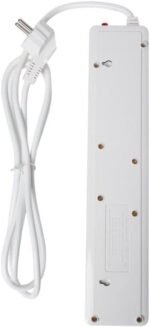 E-train (PS077) Power Strip 16A with Overload Protection 4 Output Plugs + 1 USB + 1 Type-C 2.4A Charging Ports 2M - On-Off Switch - Image 3