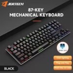 JERTECH JK510 - USB Mechanical Gaming Keyboard - 87 Keys Conflict Free Switches - Backlit - Ergonomic & Soft Touch Keys - Stylish and Ergonomic Design - Highest Quality - Black - Image 2