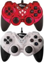 COUGAR-EGY (9082) USB Wired Double Gamepad Turbo Controller with Vibration Function For PC or Laptop, 1.5 Meter (RED&WHITE)