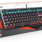 JERTECH JK520 - USB Mechanical Gaming Keyboard - 104 Keys Conflict Free Switches - Variable LED Backlit - Ergonomic & Soft Touch Keys - Stylish and Ergonomic Design with Highest Quality - Black