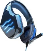 OVLENG GT86 3D Surround Sound LED GAMING Headset With Noise Cancelling Foldable Microphone for PC / Mobile / PS4 / PS5 Blue - 2725610704886 - Image 3