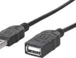 Manhattan usb 2.0 extension cable usb 2.0 type-a male to type-a female  1.5m - black