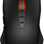 Techno Zone V70 Mouse Multi Gaming Programmable 7 Button 5000 DPI Speed and RGB LED Lights 6600 Fps With CD - Black