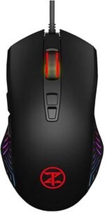 Techno Zone V70 Mouse Multi Gaming Programmable 7 Button 5000 DPI Speed and RGB LED Lights 6600 Fps With CD - Black