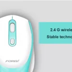 FOREV FV-F50 Wireless Mouse Office Lightweight -10m Range | Mint Green / White