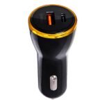L'AVVENTO (MP318) Ultra-Fast QC3 PD Car Charger with Type-C -18W - Black-شاحن سيارة