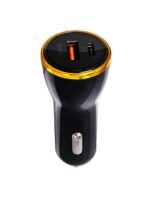L'AVVENTO (MP318) Ultra-Fast QC3 PD Car Charger with Type-C -18W - Black-شاحن سيارة