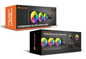 مبرد سائل COUAGAR Poseidon 360 Elite 3 Fan argb عالي الأداء AIO